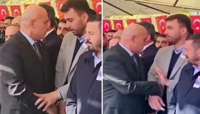 İYİ Partili Çömez ve AK Partili Öztaylan şehit cenazesinde tartıştı