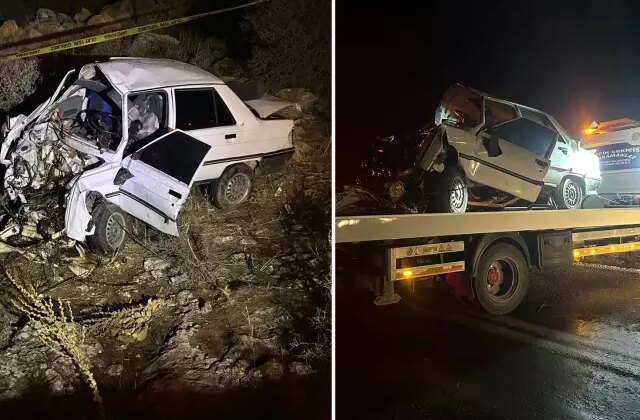Kahramanmaraş’ta devrilen otomobilin sürücüsü ile eşi öldü