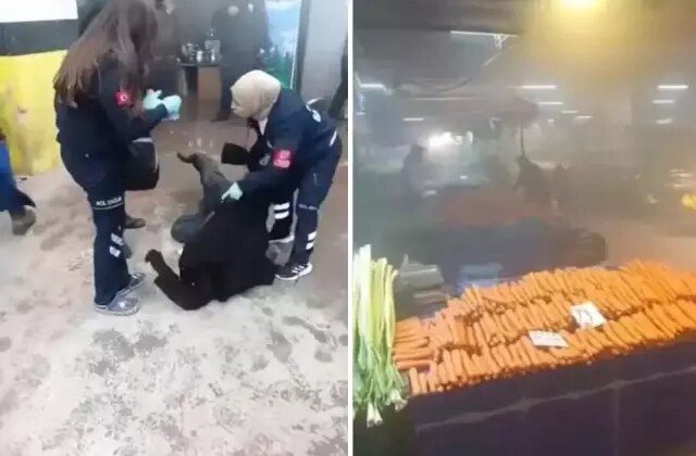 Kapalı pazarda yangın paniği! Bir kişi hastanelik oldu