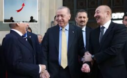 Karabağ Zaferi’nin yıl dönümünde tarihi görüntüler! Erdoğan ve Aliyev’i Türk F-16’larını böyle izledi