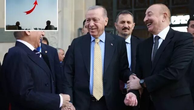 Karabağ Zaferi’nin yıl dönümünde tarihi görüntüler! Erdoğan ve Aliyev’i Türk F-16’larını böyle izledi