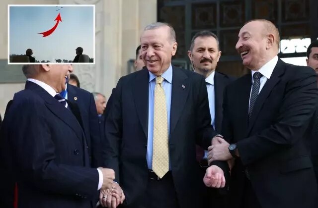Karabağ Zaferi’nin yıl dönümünde tarihi görüntüler! Erdoğan ve Aliyev’i Türk F-16’larını böyle izledi