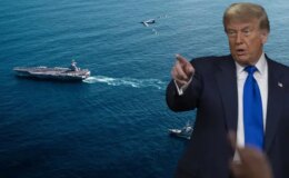 Karayipler’de savaşın ayak sesleri! ABD filosuna savaş uçağı eşlik etti