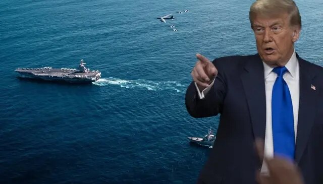 Karayipler’de savaşın ayak sesleri! ABD filosuna savaş uçağı eşlik etti