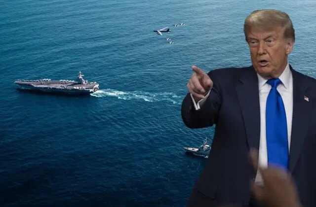 Karayipler’de savaşın ayak sesleri! ABD filosuna savaş uçağı eşlik etti