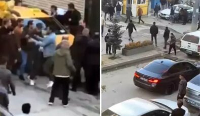 Kavga değil meydan savaşı! O anlar kameralarda