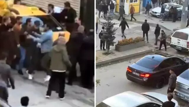 Kavga değil meydan savaşı! O anlar kameralarda