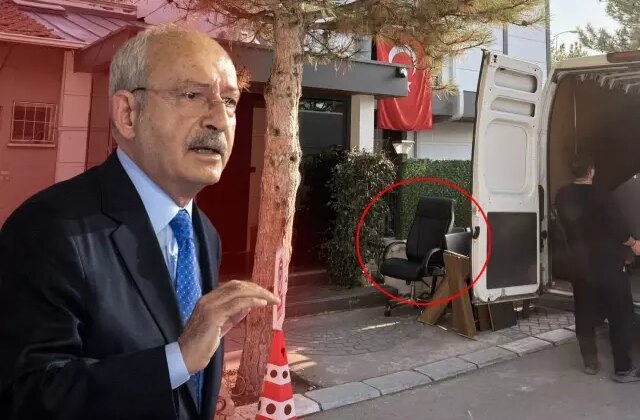 Kılıçdaroğlu’nun ofisi boşaltılırken arkadan duyulan ses olay oldu