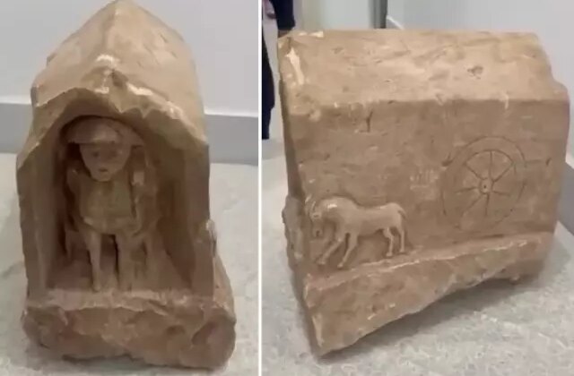 Roma dönemine ait mezar steli ele geçirildi! Değeri dudak uçuklattı