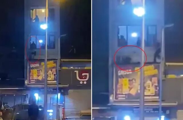 Komşusunu dövüp camdan attı