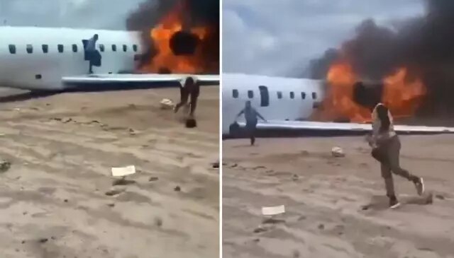 Kongo’da bakan ve heyetini taşıyan uçak pistten çıktı