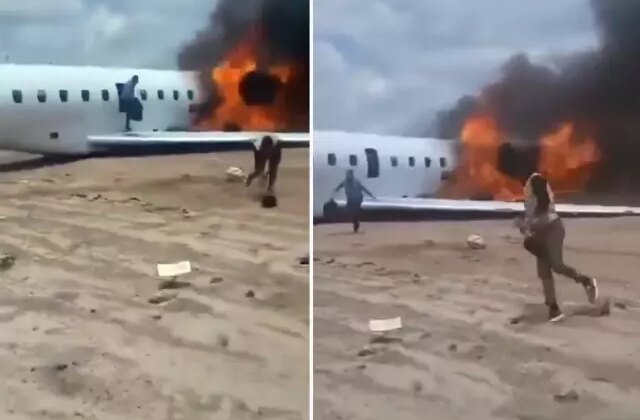 Kongo’da bakan ve heyetini taşıyan uçak pistten çıktı