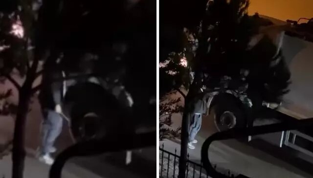 Küfürler savurdu, levyeyle saldırdı! O anlar kameralarda