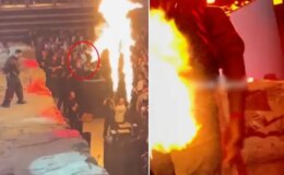 Lvbel C5 konserinde talihsiz kaza! Pantolonu bir anda alev aldı