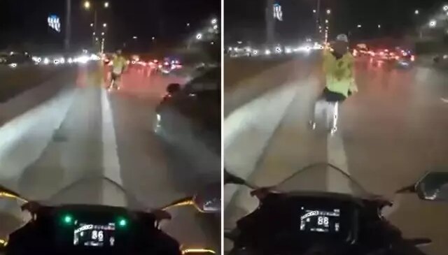Maltepe’de motosikletin çarptığı trafik polisi yaralandı: Kaza anı kamerada