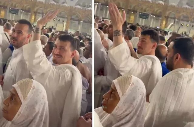 Mert Hakan Yandaş’ı umre ziyaretinde gören bir kişi yaptığıyla pes dedirtti