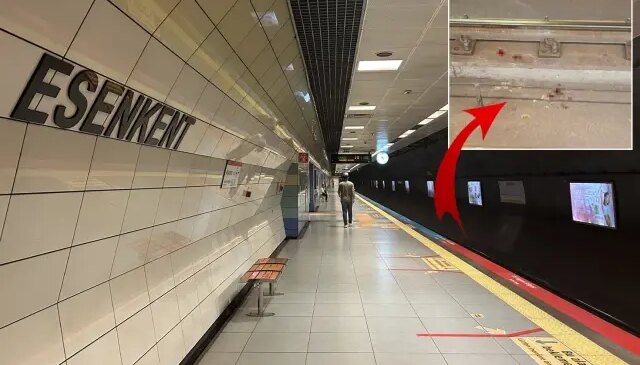 Metroda korku dolu anlar! Yolcu tren gelirken raylara atladı