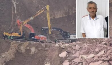 Taş ocağındaki göçüğün altında kalan kamyon şoförünün cansız bedenine ulaşıldı