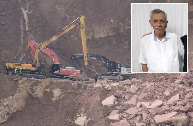 Taş ocağındaki göçüğün altında kalan kamyon şoförünün cansız bedenine ulaşıldı