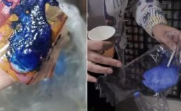 Pamuk şeker yedi, ağzı köpürerek kusmaya başladı! İşin aslı su dökünce ortaya çıktı