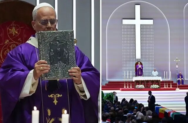 Papa 14. Leo Volkswagen Arena’da yaklaşık 4 bin kişilik ayini yönetti