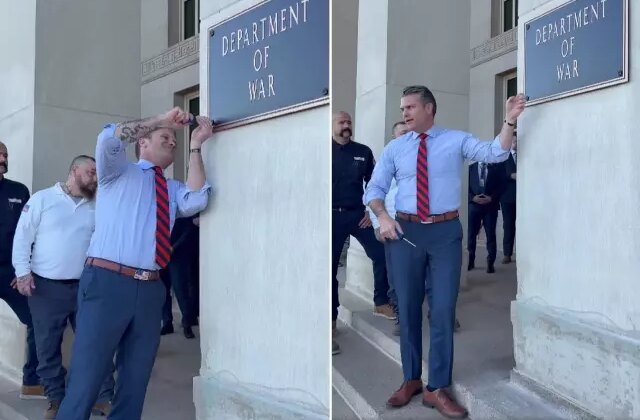 Pentagon’da 68 yıl sonra bir ilk! Tabelalar “Savaş Bakanlığı” yazılı levhalarla değiştirildi