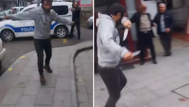 Polise bıçakla direnince vurularak etkisiz hale getirildi