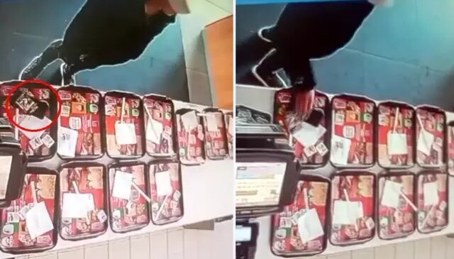 Restoranda yemek tepsisindeki cep telefonunu çaldı