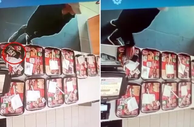 Restoranda yemek tepsisindeki cep telefonunu çaldı