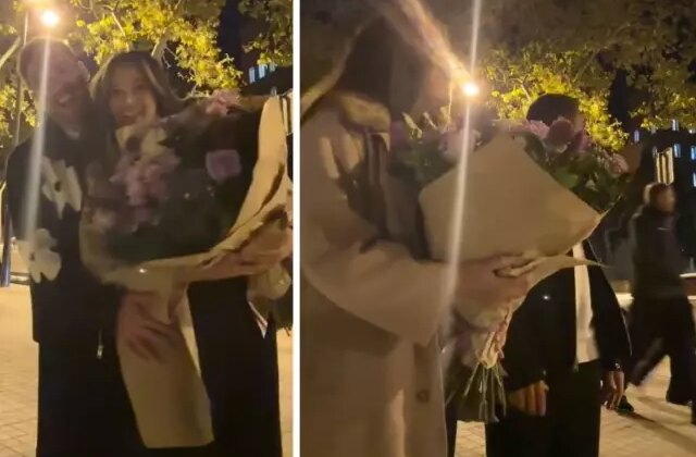 Romantik bir an yaşamak isterken arkalarından geçen isme bakın