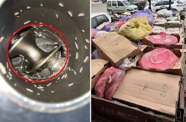 Şarküteriden kurtlanmış kıyma makinesi çıktı