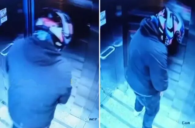 Skandal olay anbean kamerada! Kuryenin asansörde yaptığı mide bulandırdı