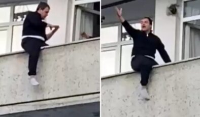 Sultangazi’de balkondan atlamak isteyen genç yürekleri ağza getirdi
