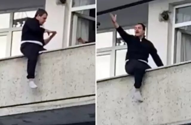 Sultangazi’de balkondan atlamak isteyen genç yürekleri ağza getirdi