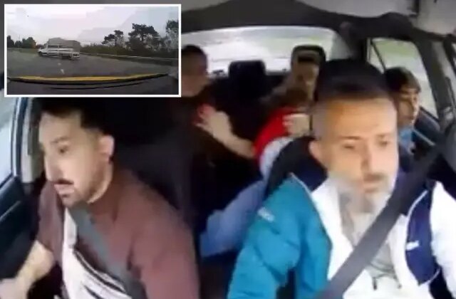 Taksi şoförünün manevra yapıp kazayı önlediği anlar araç içi kamerasına yansıdı