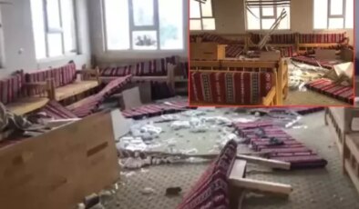 Taziye evine saldırı! Camları kırdılar, masalara zarar verdiler