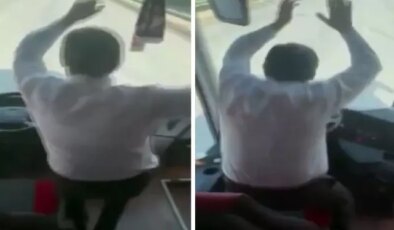 Tepkiler çığ gibi! Direksiyonu bırakıp oynamaya başladı