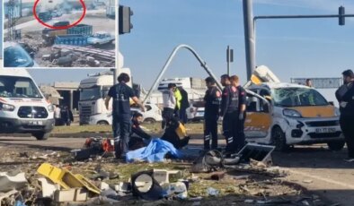 Tır, taksiyle hafif ticari aracı biçti! Ölü ve yaralılar var