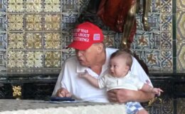 Trump, dede rolüyle gündemde: Torunuyla keyifli bir gün geçirdi