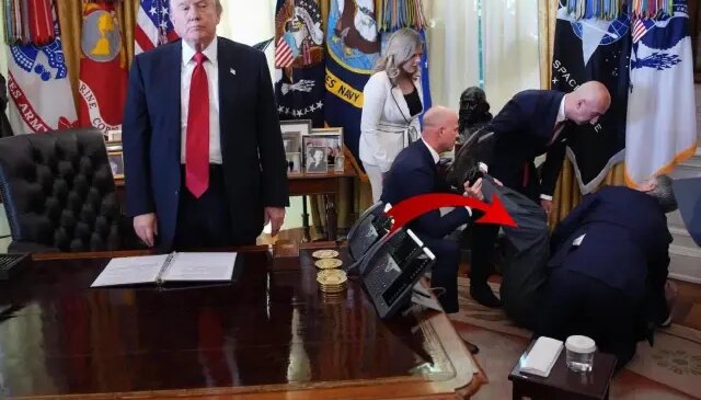 Trump’ın basın toplantısında korku dolu anlar! İlk müdahaleyi Mehmet Öz yaptı