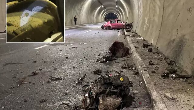 Tünelde feci kaza! Takılı kalan hız kadranı her şeyi anlatıyor