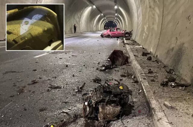Tünelde feci kaza! Takılı kalan hız kadranı her şeyi anlatıyor