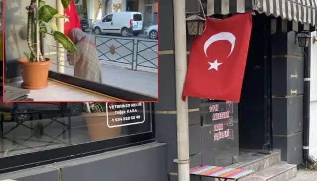 Türk bayrağını görüp yaptığıyla yürekleri ısıttı