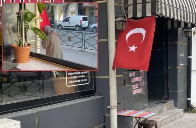 Türk bayrağını görüp yaptığıyla yürekleri ısıttı
