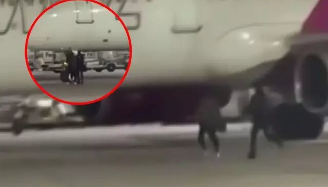 Havalimanında akılalmaz olay! Piste dalıp çalışır vaziyetteki uçağa binmeye çalıştılar