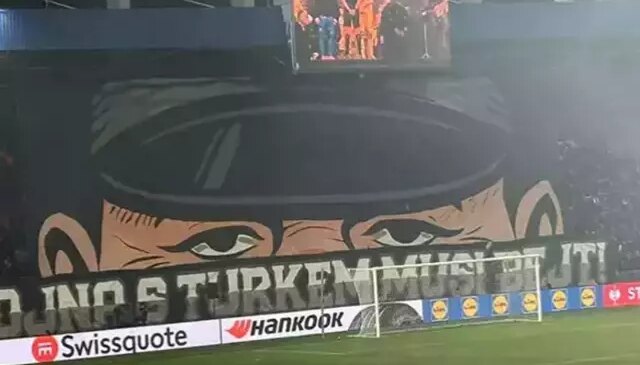 UEFA Avrupa Ligi’nde skandal koreografi: Türklerle savaş olmalı