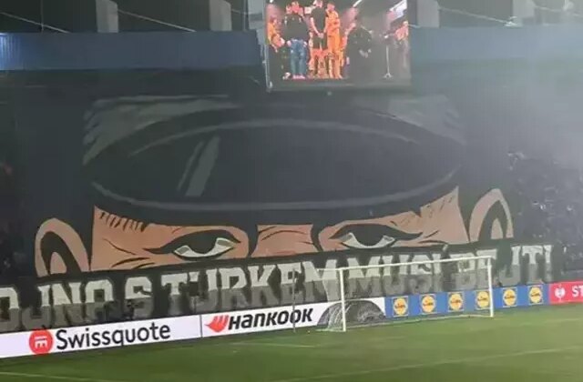 UEFA Avrupa Ligi’nde skandal koreografi: Türklerle savaş olmalı