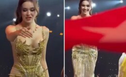 Ülkemizi temsil eden Ceren Arslan’ın Türk bayrağı almasına izin verilmedi