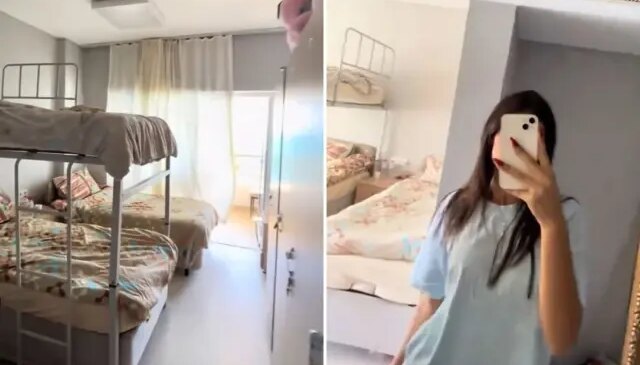 Kaldığı yurdun manzarasını paylaştı, görenler gözlerine inanamadı