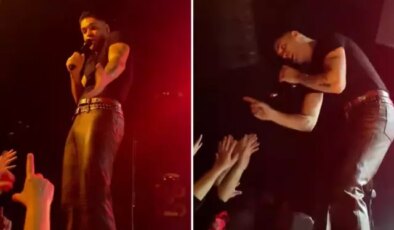 Ünlü şarkıcı Emircan İğrek konserde çıldırdı: Bak gerçekten tekme atarım